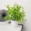 Decoración de Planta Verde Artificial Planta Pequeña en Maceta Flor de Plástico Flor Falsa Juego de Arreglo de Flores Artificiales Decoración de Bonsái Arreglo de Flores para el Hogar Planta en Maceta