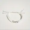 Pulsera de la suerte de 8 palabras pulsera de amistad tejida pulsera de personalidad para pareja pulsera tejida ajustable europea y americana pulsera de nudo plano