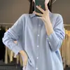 Cardigan clásico transfronterizo en terciopelo Andy, camisa base de manga larga con cuello tipo polo para mujer, tejido de punto a rayas de moda para otoño e invierno