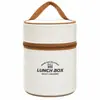 Taza Redonda Personalizada de Acero Inoxidable 304 Espesa para Sopa Olla para Guisos de Arroz Sin Cocción Bolsa Térmica Set Tazón de Sopa Caja de Arroz Bento