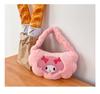 Nuevo bolso de peluche lindo niña caricatura bolsa de almacenamiento portátil hombro axila bolsa moda bolso de Invierno moda