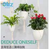Ruolan jardinagem atacado novo plástico preguiçoso grande vaso de flor D bacia suspensa formato de ovo com cordão de corda de algodão Nórdico auto-irrigante Bacia