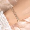 Nueva pulsera rectangular de circón popular europea y americana explosiones transfronterizas circón ajustable joyería de piedra natal al por mayor