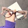 Gafas Ojo de Gato Carey Se Pueden Adaptar con Lentes Graduados, Gafas de Marco Grande con Bloqueo de Luz Azul, Aspecto Natural Versátil Gafas Sin Graduación