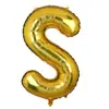 Globos de Papel de Aluminio de 16 pulgadas Versión Americana Dorado Letras Inglesas A-Z Números 0-9 Banner de Decoración para Fiesta de Cumpleaños Venta al por Mayor