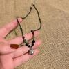 Colar de Contas Dança do Leão Tendência Nacional para Mulheres, Corrente de Clavícula Versátil Retrô com Design Único, Corrente de Suéter Estilo Étnico, Tendência Nacional