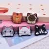 Serie de Gatos Lindos para Mascotas Transfronteriza Flor para Zapato Pegamento Suave de PVC Hebilla Decorativa Desmontable DIY Producto Nuevo Accesorios para Zuecos Listos para Usar