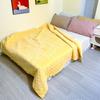 Capa de cama de veludo para bebê espessa com borda larga, algodão lavado, acolchoada dupla face, cobertor multifuncional, tatame, lençol de cama acolchoado antiderrapante