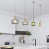 Luz Decorativa Nórdica Luxo Leve Vidro Café Mesinha de Cabeceira Bar Restaurante Pequeno Pendente Moderno Minimalista Quarto Luminária de Designer