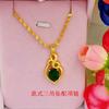 Colgante de latón chapado en oro con 8 piedras preciosas, chapado en oro de imitación galvanizado, fabricantes de joyas, venta al por mayor, collar con colgante para mujer, cadena