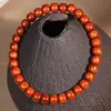 Sándalo de Sangre Zambiano Exquisitamente Elaborado Cuentas Irregulares, Cuentas de Estilo Antiguo, Cuentas de Corte Recto, Pulsera Cultural de una Sola Fila, Pulsera de Cuentas Budistas, Joyería de Cuentas de Madera