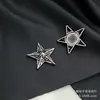 Acessórios de Liga Punk Tendência Banhados a Prata de Alta Qualidade, Materiais para Acessórios Decorativos Estrela de Cinco Pontas Vazada Cruz Vintage de Nicho