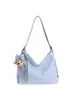Bolso de Hombro Simple Estilo Coreano Nuevo 2026 para Mujer, Bolso Tote Versátil de Gran Capacidad con Lindo Colgante de Oso, Moderno para el Trabajo