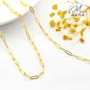 Cor de Ouro 14K Preservação da Cor Corrente Retangular DIY Feito à Mão Corrente em Forma de 0 Acessórios de Joalheria Material para Brincos Pulseira Colar
