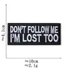 Parches bordados al por mayor transfronterizos, insignias bordadas rectangulares, parches decorativos en inglés para chaqueta de trabajo retro americana