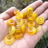 Colgante de hebilla de seguridad de calcedonia amarilla transparente de hielo Hebilla de ágata y jade estilo chino Colgante para pulsera DIY Huaigu Accesorios Venta al por mayor