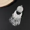 Accesorios de Imán para Refrigerador de la Etnia Miao, Aretes Estilo Chino Filigrana Mariposa Imitación Plata, Accesorios de Nicho Retro Étnico con Borla Larga