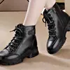 Nuevas botas martin de otoño 2024 zapatos de mujer ins otoño e invierno botas con forro polar zapatos blancos estilo británico otoño e invierno para mujer