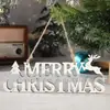 Adornos navideños transfronterizos europeos y americanos, letreros de letras inglesas de madera, colgantes de letreros de letras para árbol de Navidad, decoraciones navideñas