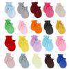 Guantes de bebé de color liso estilo comercio exterior, guantes para bebé antiarañazos, guantes de protección para manos de recién nacido, guantes cálidos de una sola capa transpirables