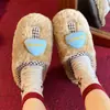 2026 Pantuflas de Algodón de Dibujos Animados de Invierno Bonitas y Versátiles para Mujer, Calidez para el Hogar, Suela Gruesa, Antideslizantes, Pantuflas de Felpa para Dormitorios de Estudiantes