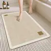 Alfombrilla de Piso de Anillo de Seda para Baño Doméstico Simple Moderna Antideslizante Anti-Caída Alfombrilla de Piso para Baño de Inodoro con Fugas Huecas Alfombrilla para Pies