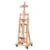 Caballalete de Madera de Haya de Pie de Doble Propósito, Soporte Plegable para Bocetos y Caballete para Pintura al Óleo para Estudiantes de Arte