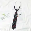 Corbata Rayada Rojo Vino para Mujer, Estilo Japonés, Estilo jk, Estilo Preppy, Persona Perezosa, Foto sin Trabajar, Material Escolar, dk Corto Marrón Hombre