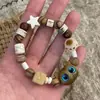 Pulseira Gatinho com Contas Pretas Estilo Infantil Desenho Animado Fofo Fashionável de Alta Qualidade Criativa Versátil Simples para Casal