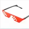 Gafas de Fiesta Mosaico para Hombres y Mujeres Celebridad de Internet Artefacto Divertido Presentación Estudiantil Gafas de Sol Negras Gafas de Sol Personalizadas de Píxeles