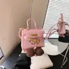 Otoño 2026 Nuevo Mini Bolso Kelly Estilo Padre-Hijo para Niños Bolso de Mano Cruzado Bolso de Mano de Dibujos Animados Texturizado Bolso de Hombro