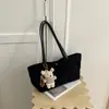 Bolso tote de color sólido esmerilado para mujer, gran capacidad, bolso de mano coreano, versátil, para ir al trabajo, de un solo hombro, para llevar debajo del brazo, para mujer