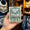 Imán de Refrigerador Cultural y Creativo de la Aldea Miao Qianhu de Guizhou, Corona Miao, Imán de Refrigerador Teñido con Índigo para Tocados Miao, Refrigerador con Bordado Miao