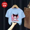 Camisa Curta de Algodão Puro com Estampa de Desenho Animado para Meninas - Verão 2026 - Camiseta Curta Estampada Tendência para Bebês