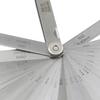 Calibrador de láminas de alta precisión 0.02-1.0mm calibrador de láminas calibrador de galgas calibrador de espesores calibrador de láminas monolítico 32 piezas sistema métrico pulgadas