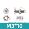 Tornillo y Tuerca Combinación de Dos Piezas para Máquina de Mascarillas y Luminarias, Acero Inoxidable 304 Tornillo y Tuerca