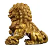 Par de Adornos de León de Latón Artesanías de Latón León Guardián Decoraciones para el Hogar