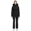 Nuevo traje de esquí de una pieza profesional para mujer para esquí al aire libre con doble tabla, a prueba de viento, cálido, impermeable, ajustado, alta elasticidad, traje de esquí transfronterizo para mujer