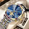 Reloj de cuarzo marca POEDAGAR, versátil y moderno reloj para hombre cronógrafo de seis manecillas, popular reloj de pulsera de comercio exterior de transmisiones en vivo