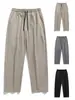 Pantalones Casuales Rectos de Pierna Ancha para Hombre Enbu Otoño Marca Americana de Moda Versátiles Holgados Adelgazantes con Caída para Hombre