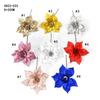 Quanmei Rojo Oro Rosa plata decoración de árbol de Navidad Borde Dorado flor artificial accesorios de guirnalda navideña flor falsa navideña