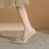 Jin Gang H8083-5 Sapatos de Casamento Sapatos de Casamento Boca Rasa Salto Alto Feminino 2025 Novo Primavera e Outono Salto Agulha Bico Fino
