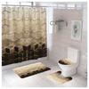 Cortina de Ducha Exquisita con Degradado de 4 Piezas Cortina de Baño Moderna Minimalista Azul-Verde Decoración Artística para el Baño con Ganchos