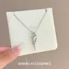 Cadena para Clavícula de Reloj de Arena Destello de Gota de Estrella Moda Versátil Lujo Ligero Nicho Collar de Gama Alta Collar para Commuter para Regalo