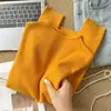 Suéter de punto suave y acogedor para mujer transfronterizo al por mayor con cuello alto pequeño, camiseta base de manga larga, cuello semi-alto, nueva prenda superior de moda para otoño e invierno