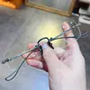 Gafas Graduadas Sin Montura, Sencillas y Elegantes, para Mujer, Adecuadas para Todas las Ocasiones, con Lentes Graduadas, Hacen que el Rostro se Vea Más Delgado, Adecuadas para Rostros Grandes