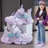 Zapatos Deportivos Infantiles Dibujos Animados 2026 Nuevo Estilo Coreano Zapatos Tipo Papá para Niñas Cuero Suela Suave Zapatos Casuales para Niñas Mayores