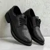 Zapatos de cuero estilo británico retro para hombre, zapatos de cuero casuales, zapatos formales de negocios transpirables, zapatos para ir al trabajo, zapatos de vestir para boda de hombre