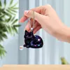 Nuevo Colgante Transfronterizo de Acrílico Plano 2D de Pato Pequeño, Gato Negro, Águila para Espejo Retrovisor de Coche, Decoración, Regalo de Vacaciones