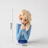 Topo de Bolo Plástico Princesa do Gelo e da Neve Decoração de Aniversário Infantil Menina Figura Decoração de Mesa de Sobremesa Festa
